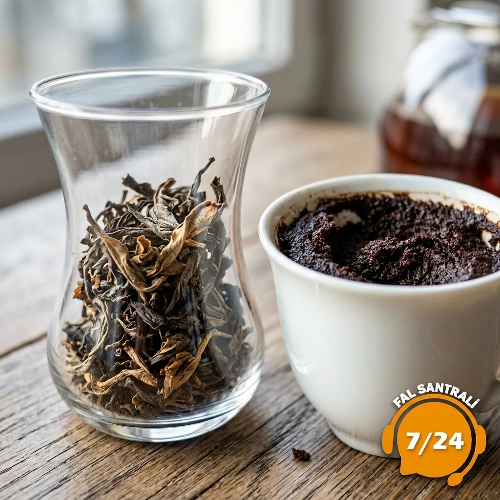 Kuru çay yaprakları ile kahve telvesi karşılaştırması