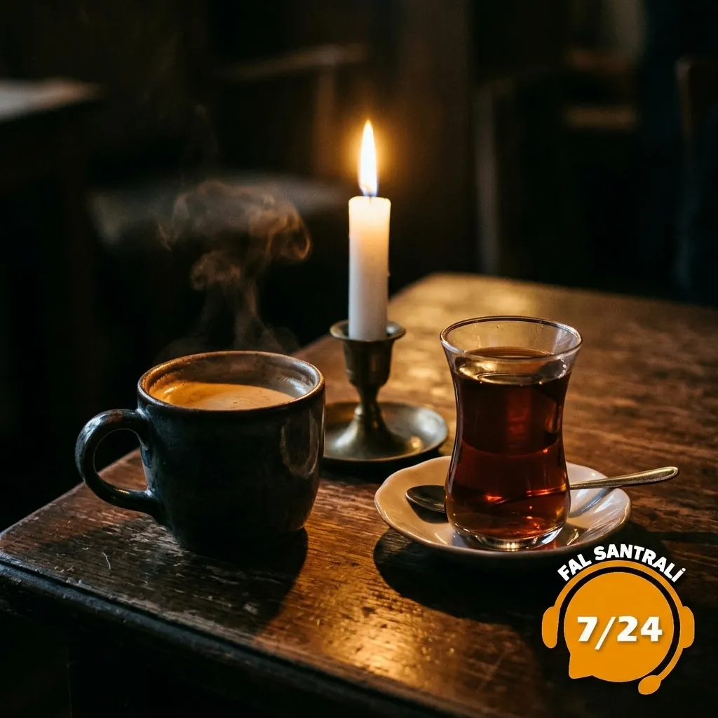 Mum ışığında kahve ve çay falı