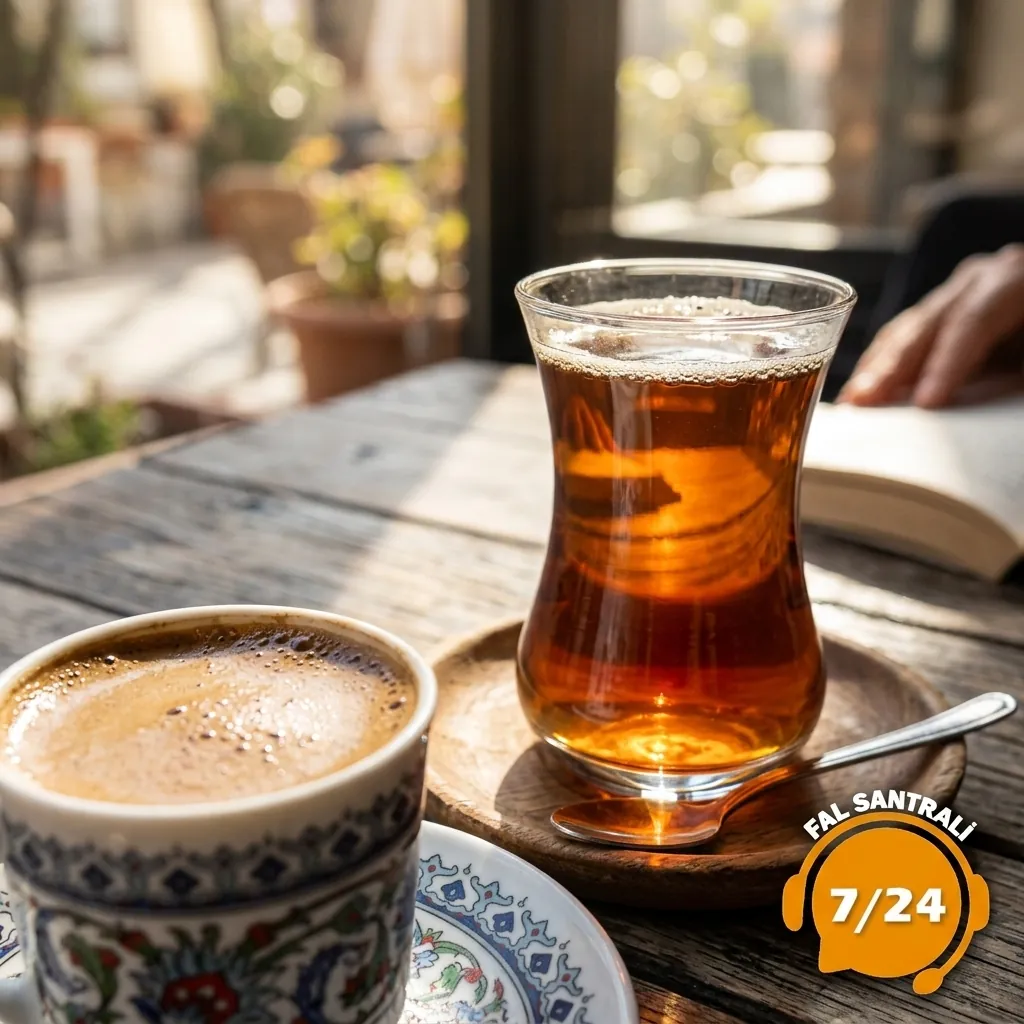 Yakın planda kahve köpüğü ve çay