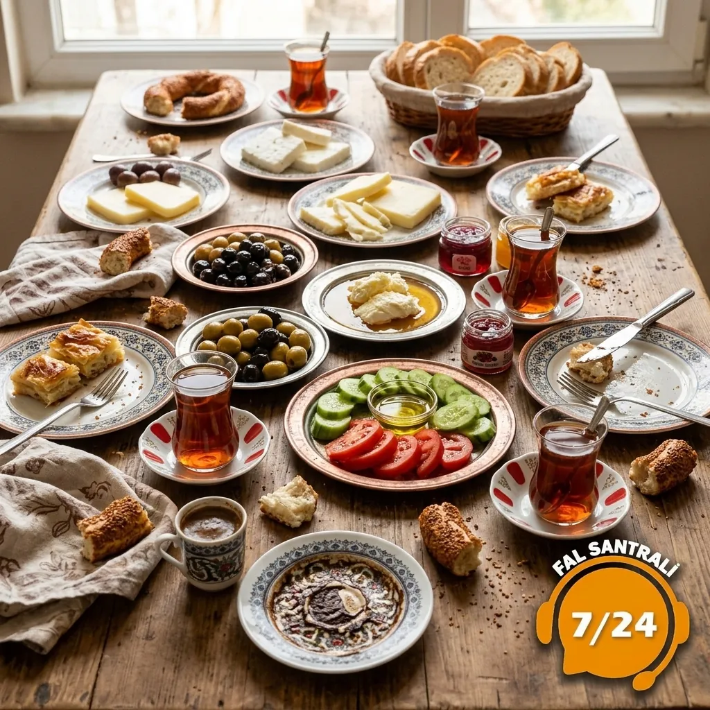 Kahve falı mı çay falı mı karşılaştırması için kahvaltı sofrasında kahve ve çay