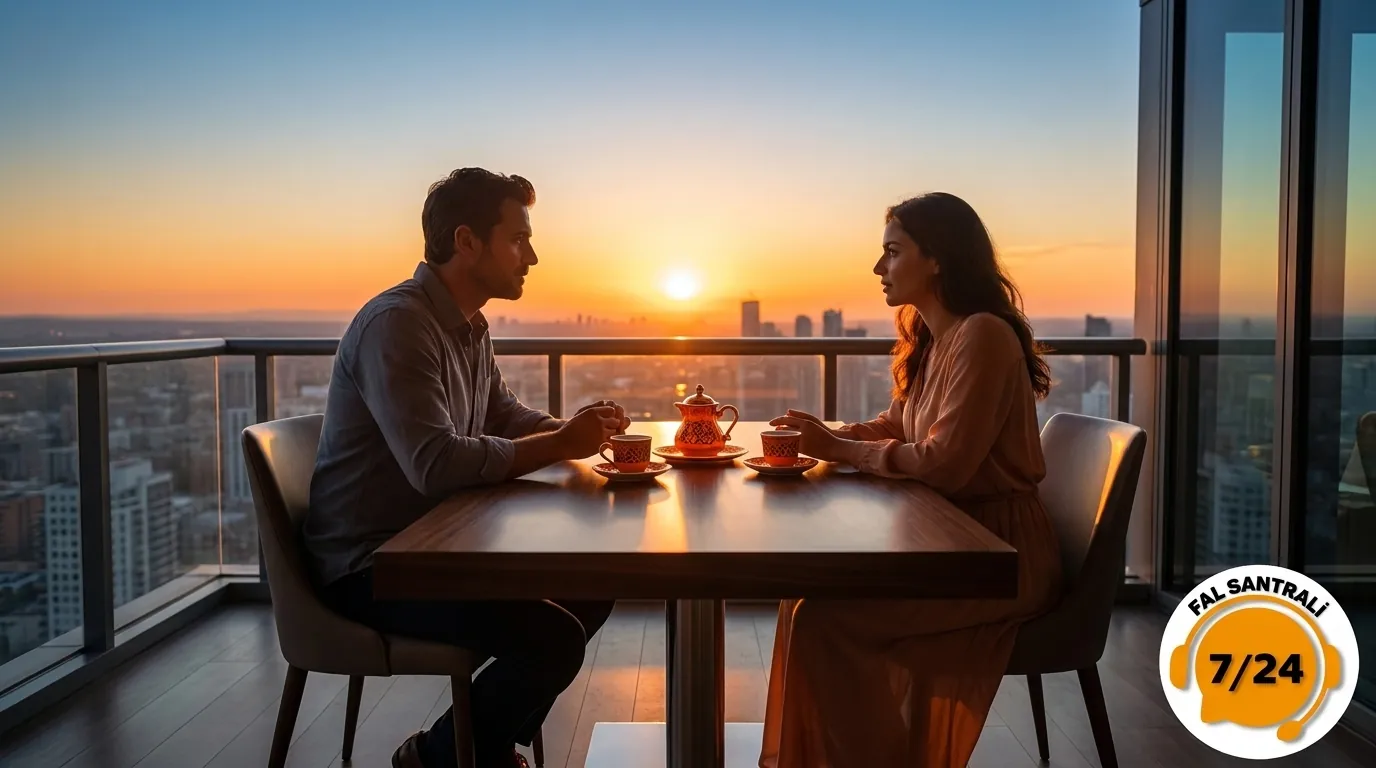 Gün batımında balkon sohbeti
